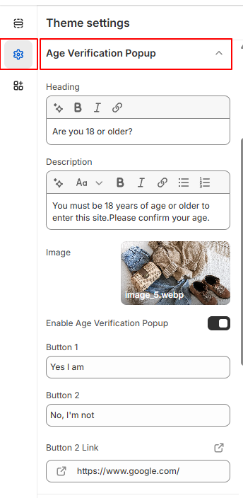 Shopify Theme Installation Screenshot