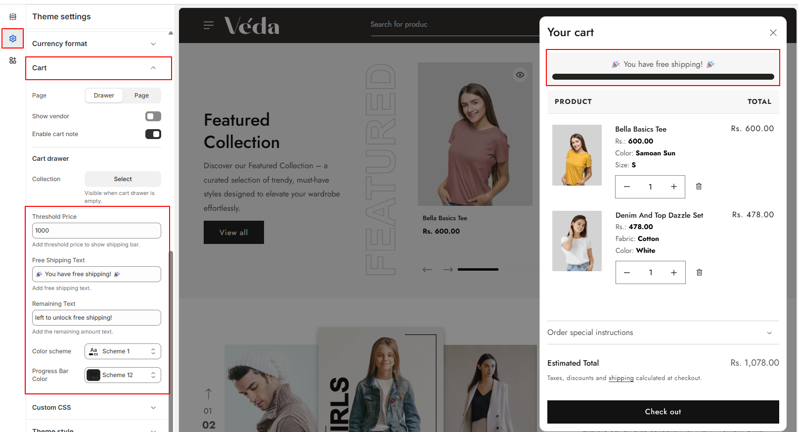 Shopify Theme Installation Screenshot