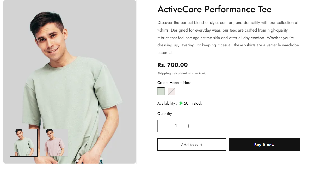 Shopify Theme Installation Screenshot