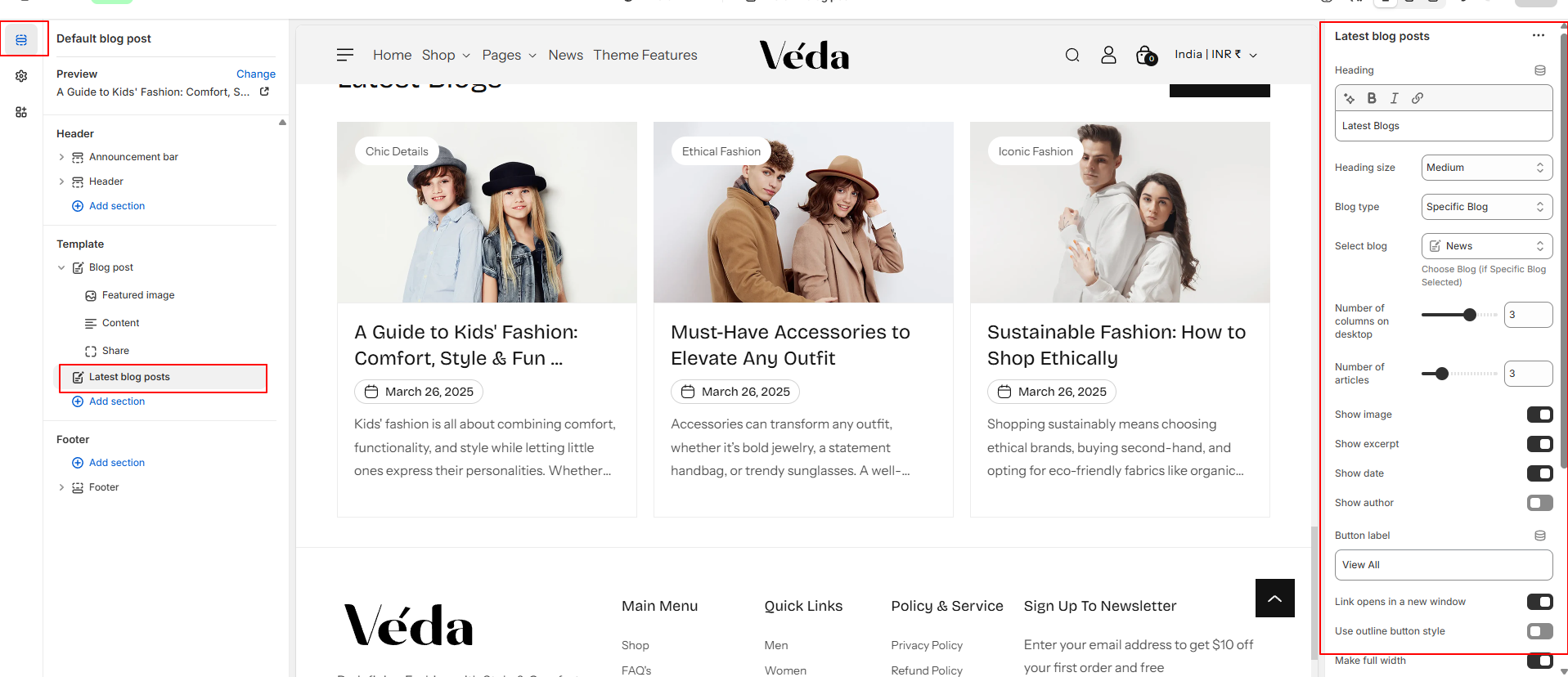 Shopify Theme Installation Screenshot