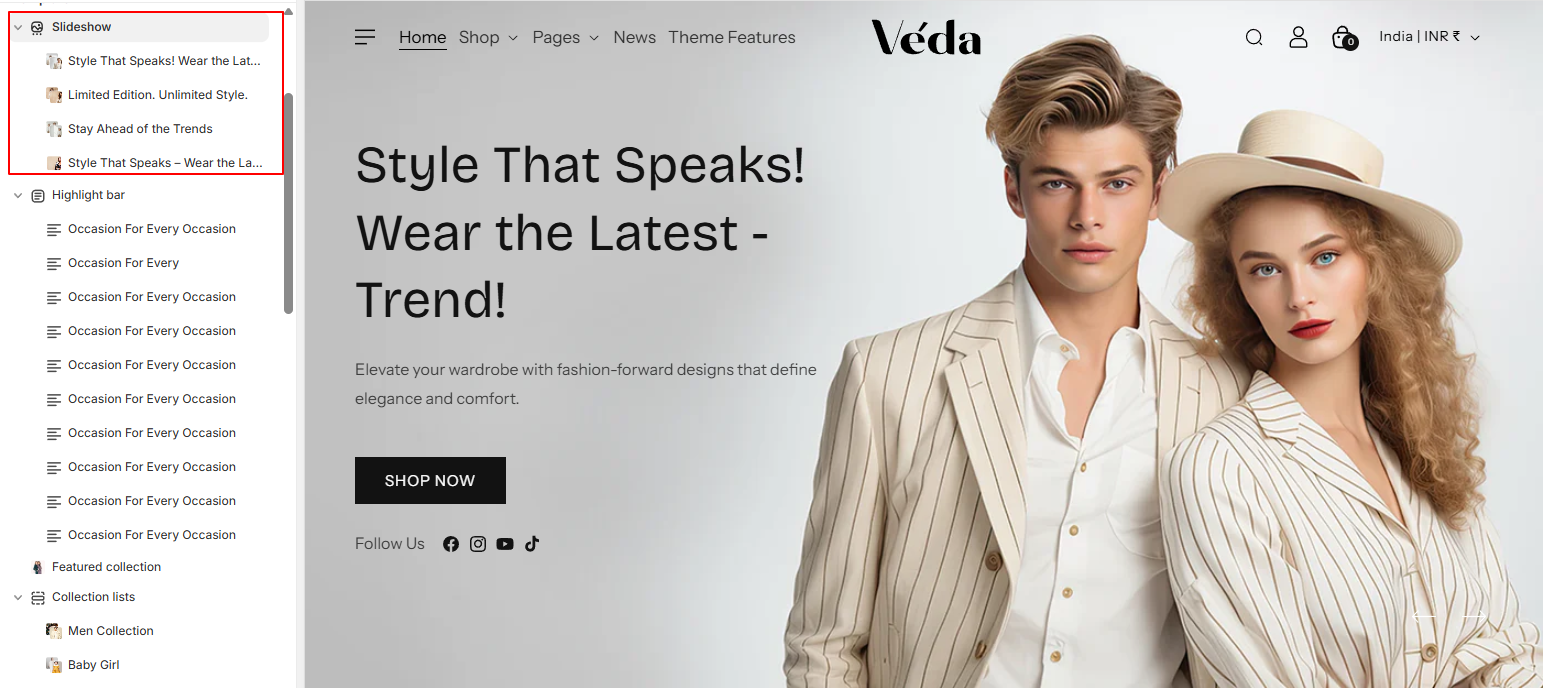 Shopify Theme Installation Screenshot