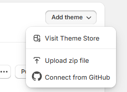 Shopify Theme Installation Screenshot